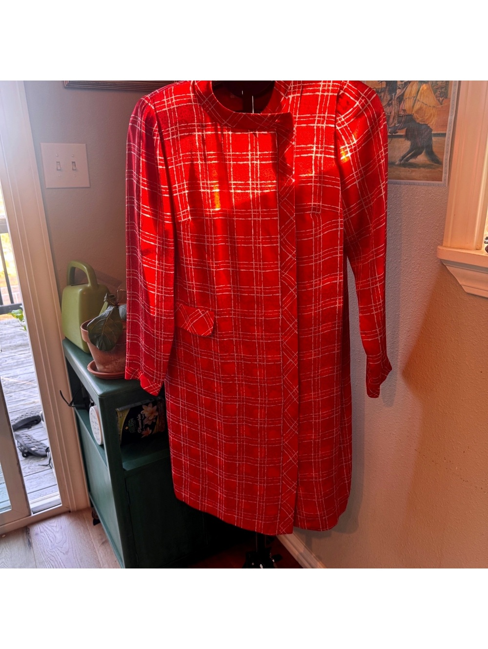 Vintage Silk Ursula of Switzerland Retro Red Dress